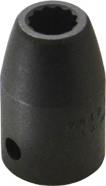 Proto - 1/2" Drive 3/8" Standard Impact Socket - 12 Points, 1-1/2" OAL - Apex Tool & Supply