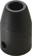 Proto - 1/2" Drive 3/8" Standard Impact Socket - 12 Points, 1-1/2" OAL - Apex Tool & Supply