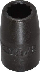 Proto - 1/2" Drive 1/2" Standard Impact Socket - 12 Points, 1-1/2" OAL - Apex Tool & Supply