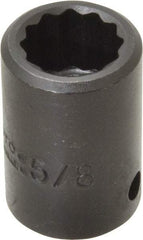 Proto - 1/2" Drive 5/8" Standard Impact Socket - 12 Points, 1-1/2" OAL - Apex Tool & Supply