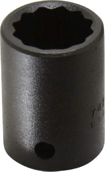 Proto - 1/2" Drive 3/4" Standard Impact Socket - 12 Points, 1-1/2" OAL - Apex Tool & Supply