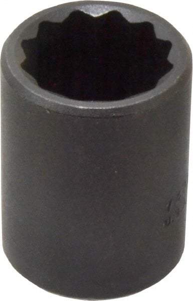 Proto - 1/2" Drive 15/16" Standard Impact Socket - 12 Points, 1-3/4" OAL - Apex Tool & Supply