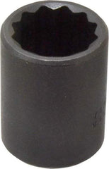 Proto - 1/2" Drive 15/16" Standard Impact Socket - 12 Points, 1-3/4" OAL - Apex Tool & Supply
