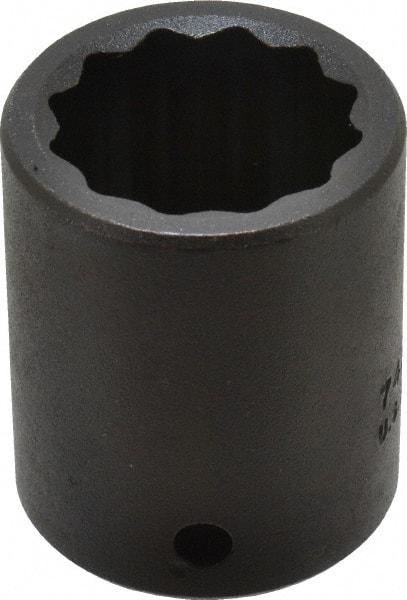 Proto - 1/2" Drive 1" Standard Impact Socket - 12 Points, 1-3/4" OAL - Apex Tool & Supply