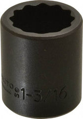 Proto - 1/2" Drive 1-3/16" Standard Impact Socket - 12 Points, 2" OAL - Apex Tool & Supply
