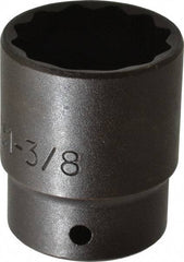 Proto - 1/2" Drive 1-3/8" Standard Impact Socket - 12 Points, 2-1/8" OAL - Apex Tool & Supply