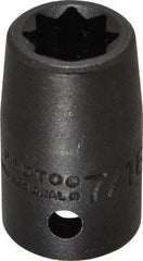 Proto - 1/2" Drive 7/16" Standard Impact Socket - 8 Points, 1-1/2" OAL - Apex Tool & Supply