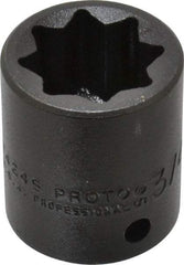 Proto - 1/2" Drive 3/4" Standard Impact Socket - 8 Points, 1-1/2" OAL - Apex Tool & Supply