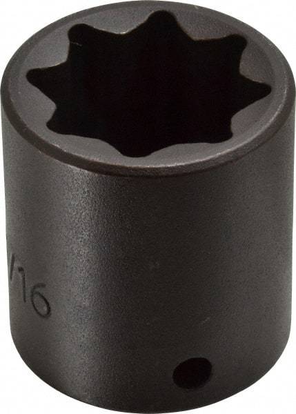 Proto - 1/2" Drive 15/16" Standard Impact Socket - 8 Points, 1-3/4" OAL - Apex Tool & Supply