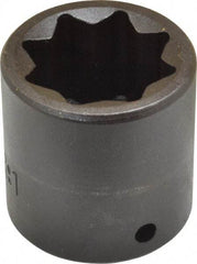Proto - 1/2" Drive 1" Standard Impact Socket - 8 Points, 1-3/4" OAL - Apex Tool & Supply