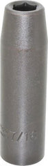 Proto - 1/2" Drive 7/16" Deep Impact Socket - 6 Points, 3-1/4" OAL - Apex Tool & Supply
