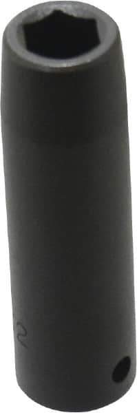 Proto - 1/2" Drive 1/2" Deep Impact Socket - 6 Points, 3-1/4" OAL - Apex Tool & Supply
