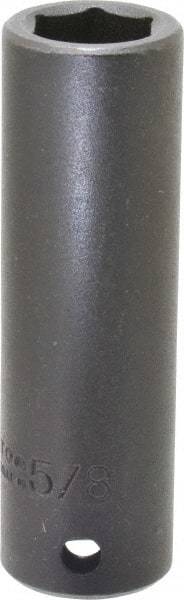 Proto - 1/2" Drive 5/8" Deep Impact Socket - 6 Points, 3-1/4" OAL - Apex Tool & Supply