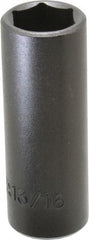Proto - 1/2" Drive 13/16" Deep Impact Socket - 6 Points, 3-1/4" OAL - Apex Tool & Supply