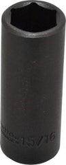 Proto - 1/2" Drive 15/16" Deep Impact Socket - 6 Points, 3-1/2" OAL - Apex Tool & Supply