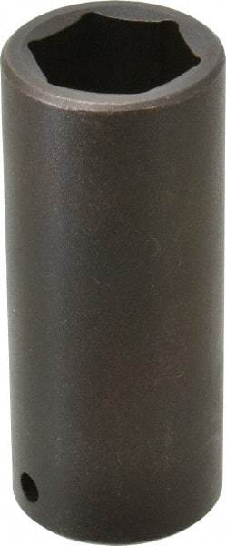 Proto - 1/2" Drive 1" Deep Impact Socket - 6 Points, 3-1/2" OAL - Apex Tool & Supply
