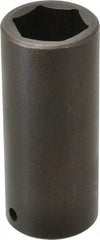 Proto - 1/2" Drive 1" Deep Impact Socket - 6 Points, 3-1/2" OAL - Apex Tool & Supply