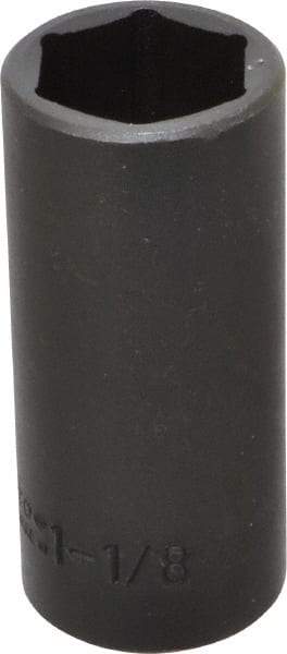 Proto - 1/2" Drive 1-1/8" Deep Impact Socket - 6 Points, 3-1/2" OAL - Apex Tool & Supply
