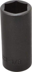 Proto - 1/2" Drive 1-1/8" Deep Impact Socket - 6 Points, 3-1/2" OAL - Apex Tool & Supply