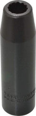 Proto - 1/2" Drive 7/16" Deep Impact Socket - 12 Points, 3-1/4" OAL - Apex Tool & Supply