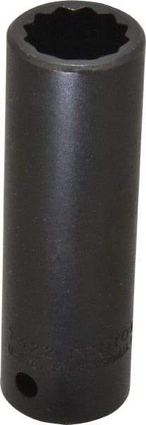 Proto - 1/2" Drive 11/16" Deep Impact Socket - 12 Points, 3-1/4" OAL - Apex Tool & Supply