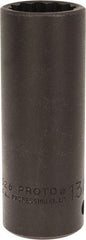 Proto - 1/2" Drive 13/16" Deep Impact Socket - 12 Points, 3-1/4" OAL - Apex Tool & Supply