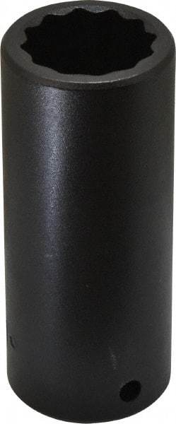 Proto - 1/2" Drive 1" Deep Impact Socket - 12 Points, 3-1/2" OAL - Apex Tool & Supply