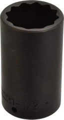 Proto - 1/2" Drive 1-1/2" Deep Impact Socket - 12 Points, 3-1/2" OAL - Apex Tool & Supply