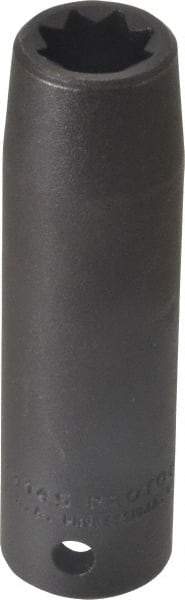 Proto - 1/2" Drive 7/16" Deep Impact Socket - 8 Points, 3-1/4" OAL - Apex Tool & Supply