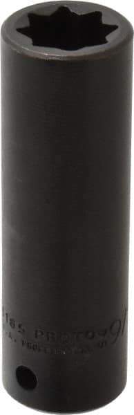 Proto - 1/2" Drive 9/16" Deep Impact Socket - 8 Points, 3-1/4" OAL - Apex Tool & Supply