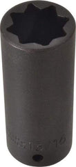 Proto - 1/2" Drive 13/16" Deep Impact Socket - 8 Points, 3-1/4" OAL - Apex Tool & Supply