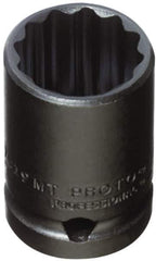 Proto - 1/2" Drive 14mm Standard Impact Socket - 12 Points, 1-1/2" OAL - Apex Tool & Supply