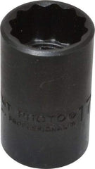Proto - 1/2" Drive 17mm Standard Impact Socket - 12 Points, 1-1/2" OAL - Apex Tool & Supply