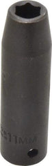 Proto - 1/2" Drive 11mm Deep Impact Socket - 6 Points, 3-1/4" OAL - Apex Tool & Supply