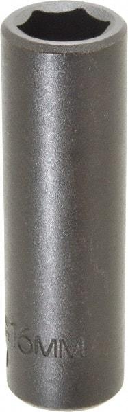 Proto - 1/2" Drive 16mm Deep Impact Socket - 6 Points, 3-1/4" OAL - Apex Tool & Supply