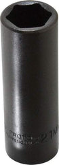Proto - 1/2" Drive 21mm Deep Impact Socket - 6 Points, 3-1/4" OAL - Apex Tool & Supply