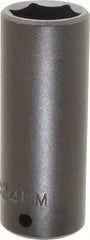 Proto - 1/2" Drive 24mm Deep Impact Socket - 6 Points, 3-1/2" OAL - Apex Tool & Supply