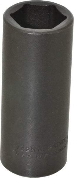 Proto - 1/2" Drive 25mm Deep Impact Socket - 6 Points, 3-1/2" OAL - Apex Tool & Supply