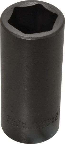 Proto - 1/2" Drive 27mm Deep Impact Socket - 6 Points, 3-1/2" OAL - Apex Tool & Supply