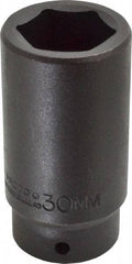 Proto - 1/2" Drive 30mm Deep Impact Socket - 6 Points, 3-1/2" OAL - Apex Tool & Supply