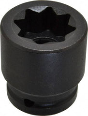 Proto - 3/4" Drive 1" Standard Impact Socket - 8 Points, 2-1/8" OAL - Apex Tool & Supply