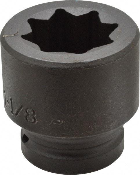Proto - 3/4" Drive 1-1/8" Standard Impact Socket - 8 Points, 2-1/4" OAL - Apex Tool & Supply