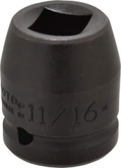 Proto - 3/4" Drive 11/16" Standard Impact Socket - 4 Points, 1-7/8" OAL - Apex Tool & Supply