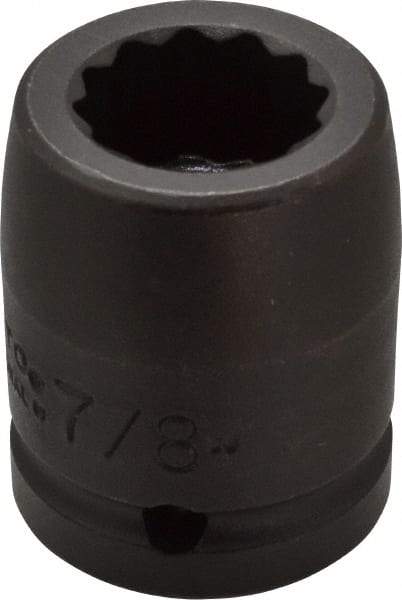 Proto - 3/4" Drive 7/8" Standard Impact Socket - 12 Points, 2" OAL - Apex Tool & Supply