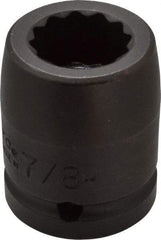 Proto - 3/4" Drive 7/8" Standard Impact Socket - 12 Points, 2" OAL - Apex Tool & Supply