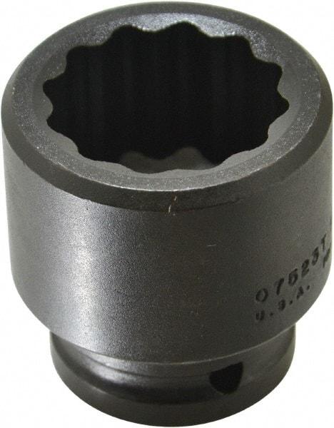 Proto - 3/4" Drive 1-7/16" Standard Impact Socket - 12 Points, 2-5/16" OAL - Apex Tool & Supply
