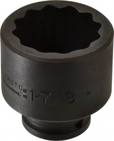 Proto - 3/4" Drive 1-7/8" Standard Impact Socket - 12 Points, 2-13/16" OAL - Apex Tool & Supply