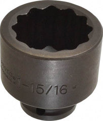 Proto - 3/4" Drive 1-15/16" Standard Impact Socket - 12 Points, 2-13/16" OAL - Apex Tool & Supply
