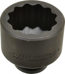Proto - 3/4" Drive 2" Standard Impact Socket - 12 Points, 2-13/16" OAL - Apex Tool & Supply