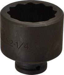 Proto - 3/4" Drive 2-1/4" Standard Impact Socket - 12 Points, 3-1/4" OAL - Apex Tool & Supply